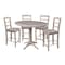 International Concepts Round 36 in Rd Extend Dining Table, 4 Counter Ht Stools, Gray Taupe, 36 W, 48 L, 35.8 in H, Wood K09-36RXT-27B-S402-4 - alternate 1